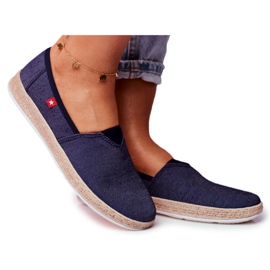 Női Espadrilles Big Star Slip-on Navy Blue FF276024 sötétkék
