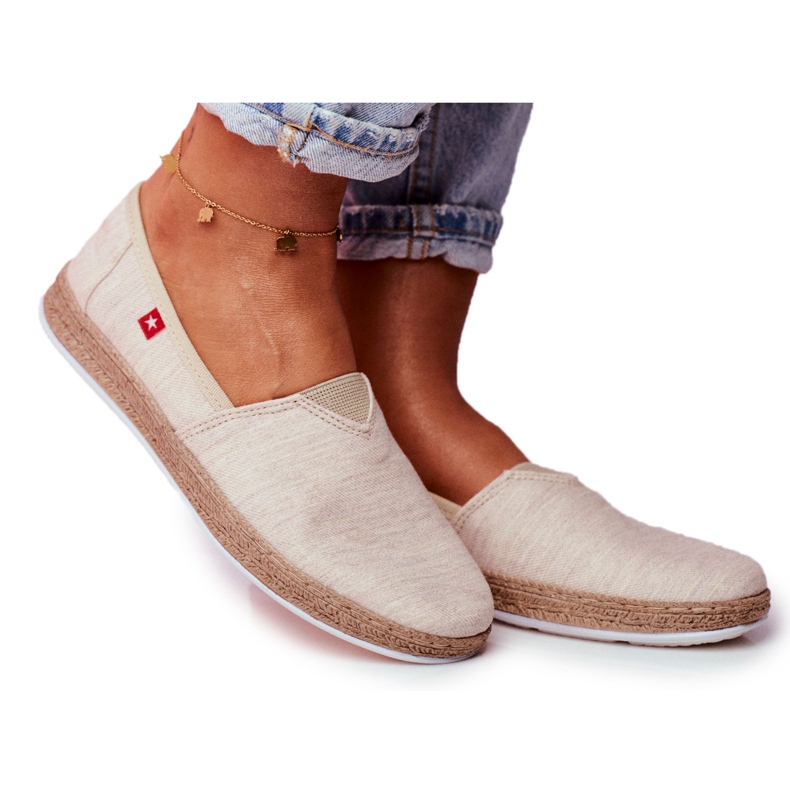 Női espadrilles Big Star Slip-on Beige FF276026 bézs