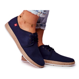 Női espadrilles Big Star Navy Blue FF276042 sötétkék