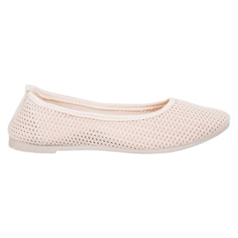 SHELOVET Könnyű áttört balerinák barna SHELOVET Könnyű áttört balerinák barna