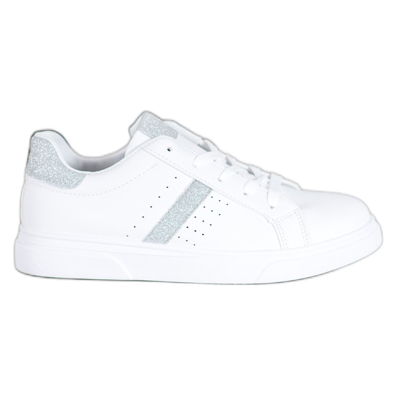 SHELOVET Sportcipő csillogással fehér