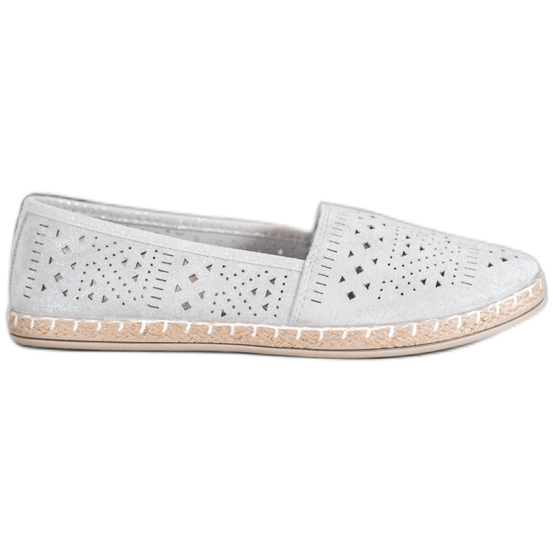 MCKEYLOR Azték espadrillák azték mintákkal szürke