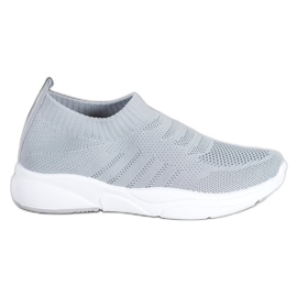 Sweet Shoes Kényelmes slipons a platformon szürke Sweet Shoes Kényelmes slipons a platformon szürke