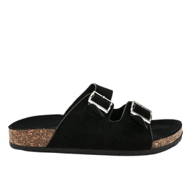 Fekete papucs BL3100-SF csatdal