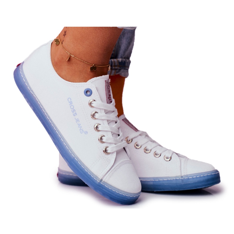 Cross Jeans Női cipők Cross Farmer Fehér Kék FF2R4077C Cross Jeans Női cipők Cross Farmer Fehér Kék FF2R4077C