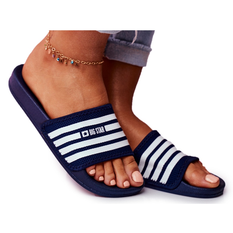Női papucs Big Star Navy Blue FF274A356 kék