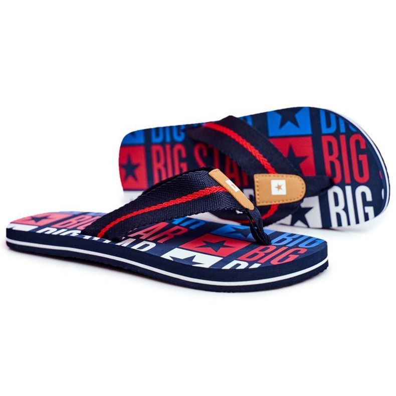 Férfi papucs Papucs Big Star Navy Blue FF274A484 kék
