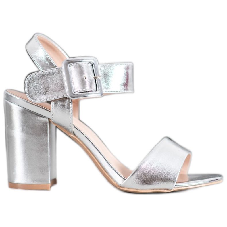 Small Swan Szandál egy bárban, öko bőrrel szürke