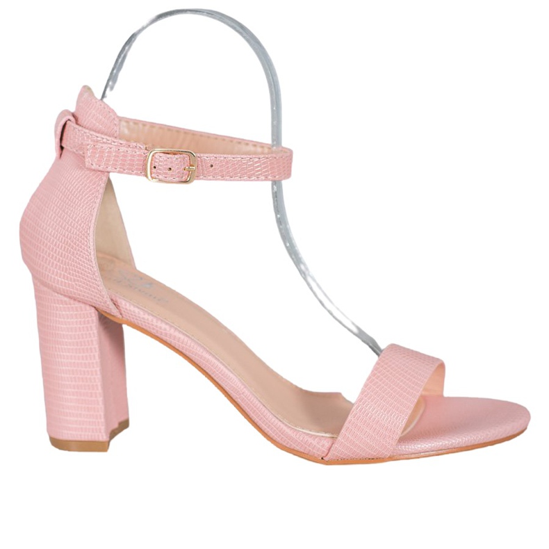 Small Swan Stílusos magas sarkú szandál rózsaszín