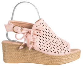 Small Swan Kényelmes áttört szandál rózsaszín