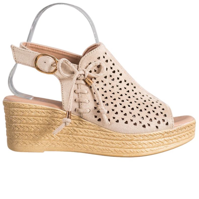 Small Swan Kényelmes áttört szandál barna Small Swan Kényelmes áttört szandál barna