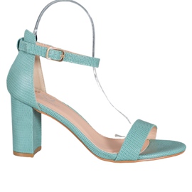 Small Swan Stílusos magas sarkú szandál zöld Small Swan Stílusos magas sarkú szandál zöld