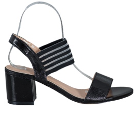 Small Swan Fényes csúszás a szandálban fekete Small Swan Fényes csúszás a szandálban fekete