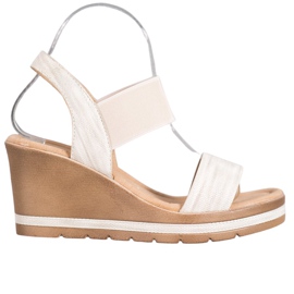 Sea Elves Stílusos ék szandál barna Sea Elves Stílusos ék szandál barna