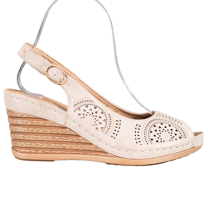 Evento Áttört szandál Eco bőrrel barna