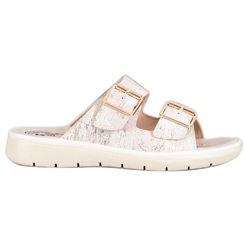 Evento Kényelmes Eco bőr papucs barna