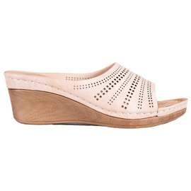 Evento Papucs áttört mintával rózsaszín