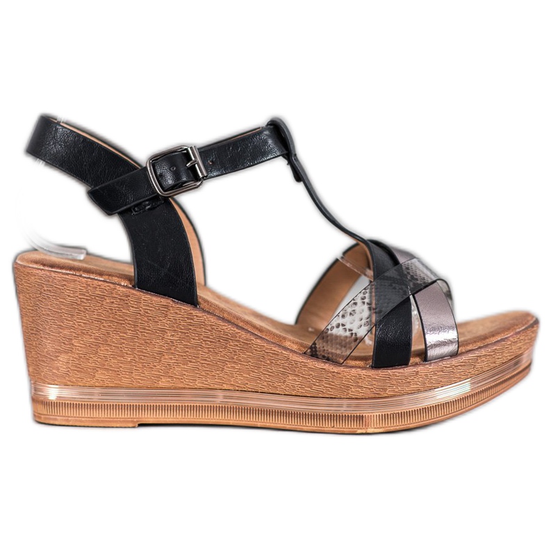 Evento Elegáns ék szandál fekete