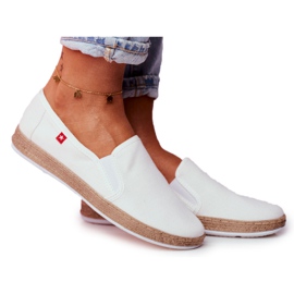 Női espadrilles Big Star Slip-on White FF276038 fehér Női espadrilles Big Star Slip-on White FF276038 fehér