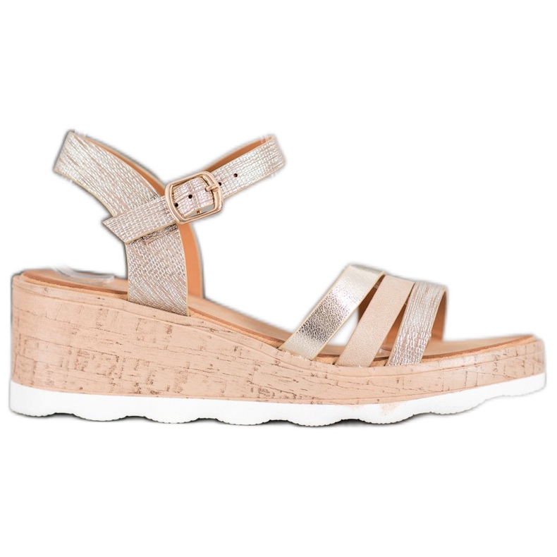 Weide Arany ék szandál aranysárga