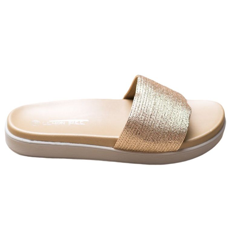 SHELOVET Klasszikus arany papucs aranysárga