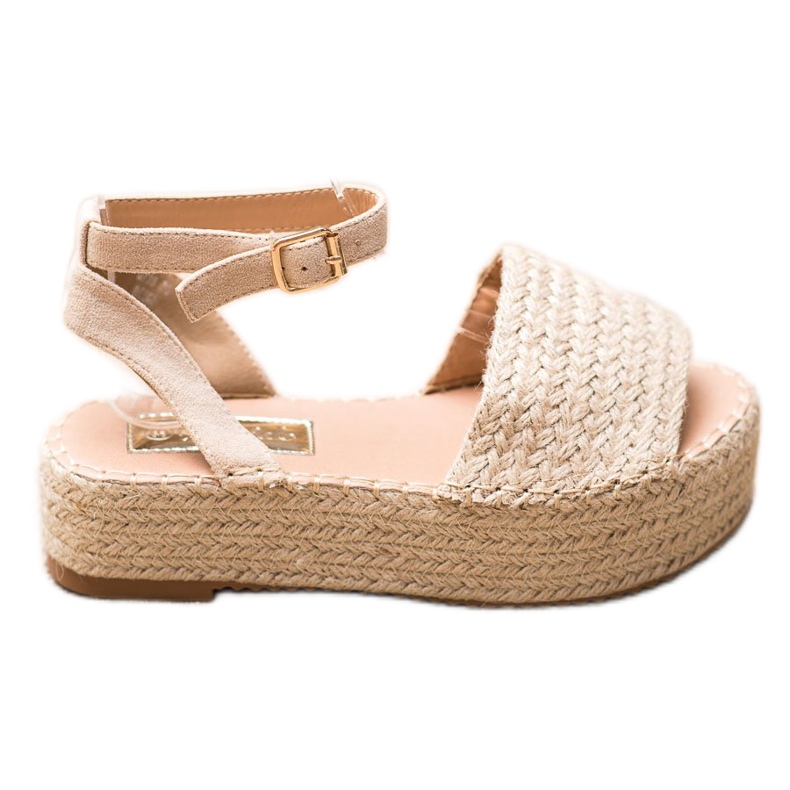 Weide Espadrilles szandál a platformon barna Weide Espadrilles szandál a platformon barna