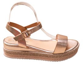 Weide Arany szandál díszes platformmal aranysárga