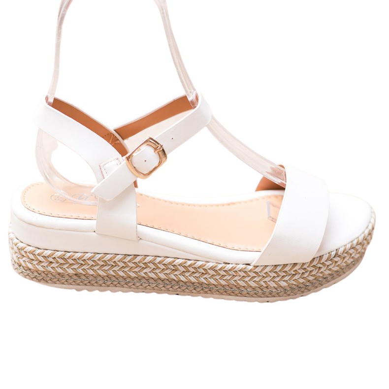 Weide Fehér szandál dekoratív platformmal