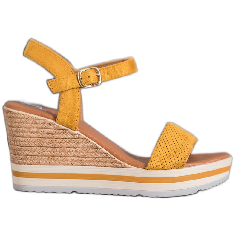 Weide Divatos velúr ékek sárga Weide Divatos velúr ékek sárga