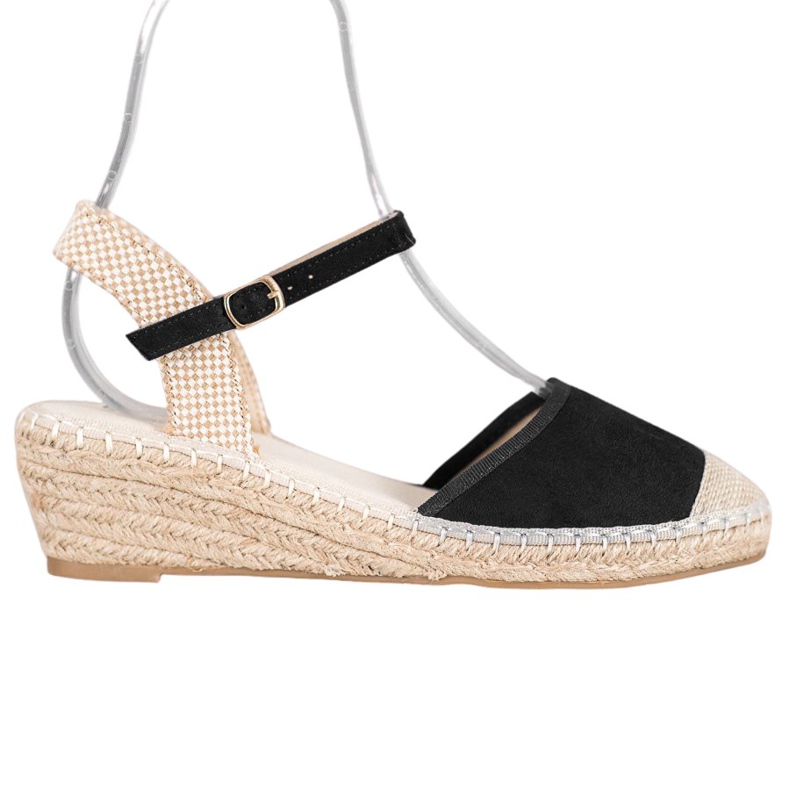 Best Shoes Fekete Espadrilles szandál