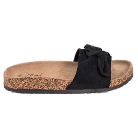 Evento Velúr papucs a platformon fekete Evento Velúr papucs a platformon fekete