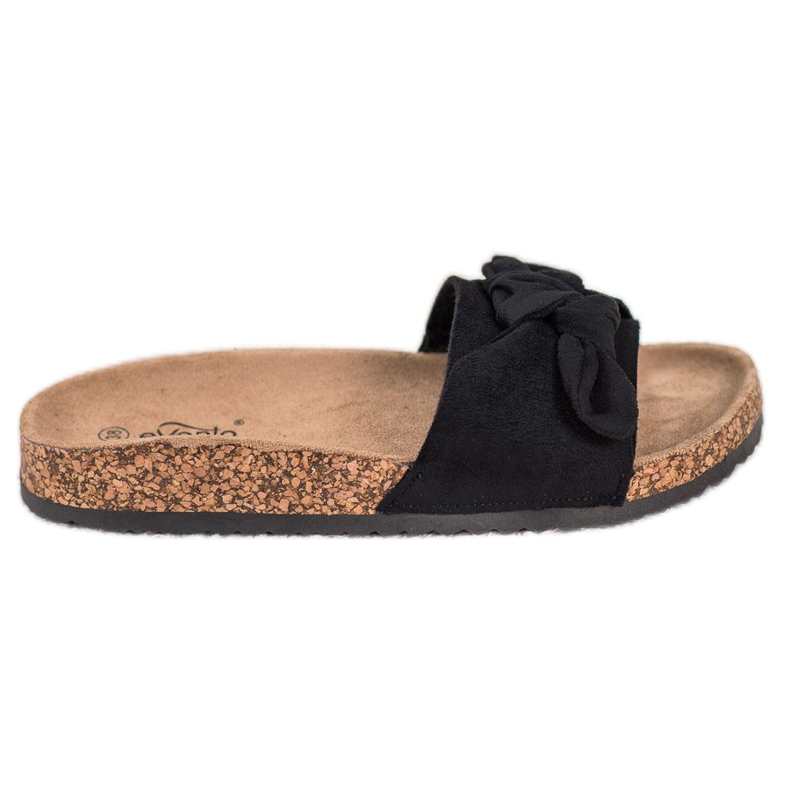 Evento Velúr papucs a platformon fekete