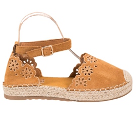 Seastar Espadrilles áttört mintával barna