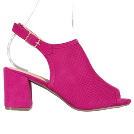 SHELOVET Klasszikus zárt szandál rózsaszín