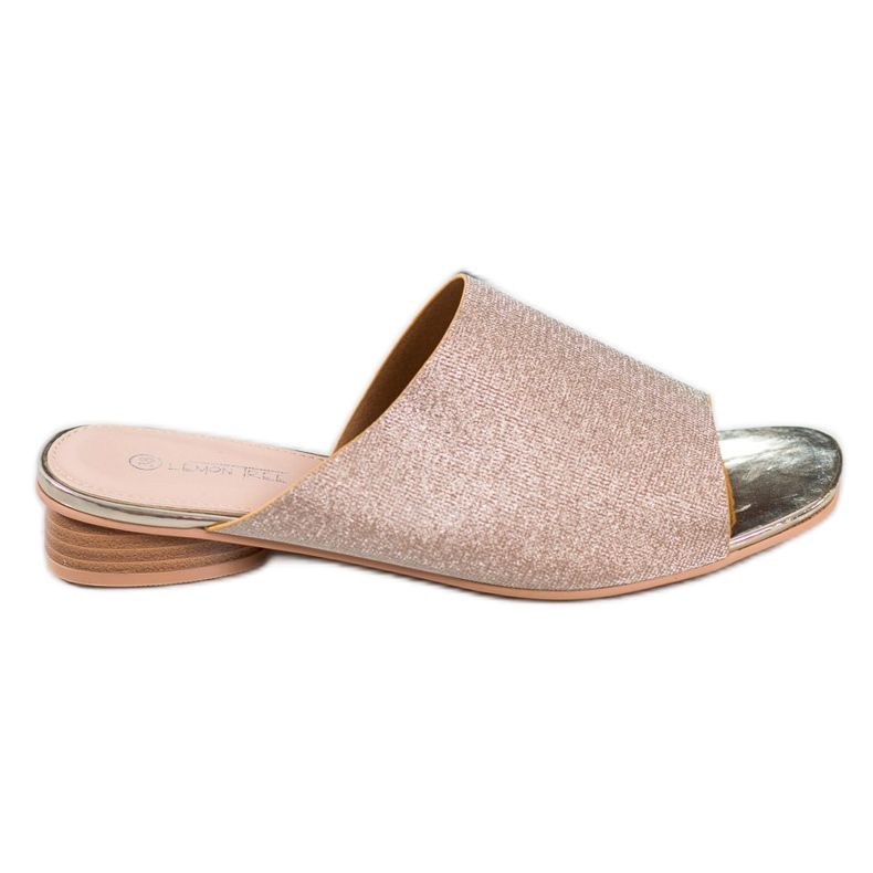 SHELOVET Elegáns papucs csillogással sárga