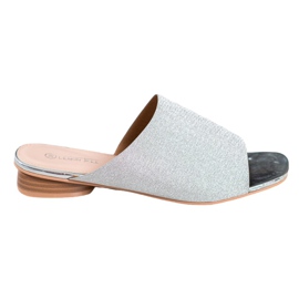 SHELOVET Elegáns papucs csillogással szürke