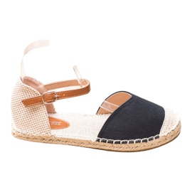 SHELOVET Textil espadrillák fekete