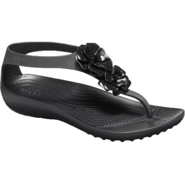 Crocs Serena Embellish Flip W 205600-060 fekete rózsaszín