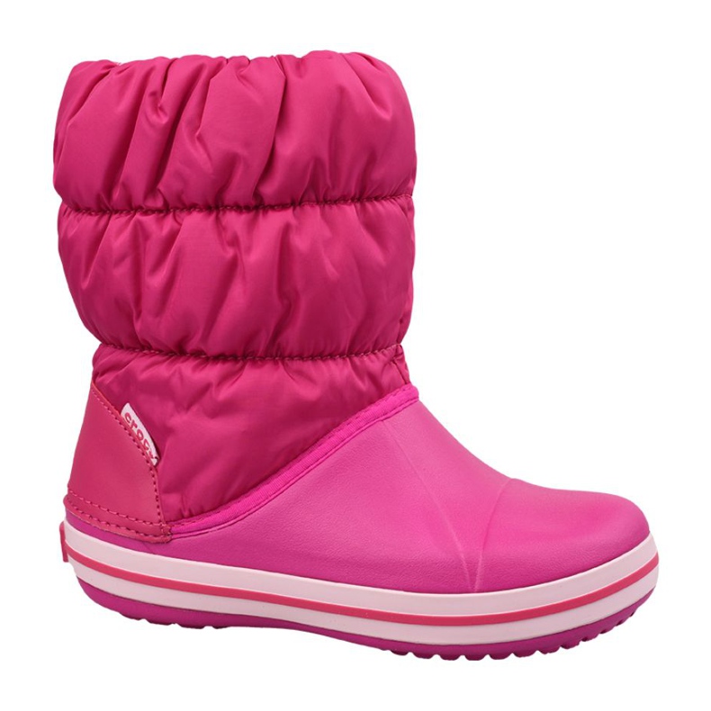 Crocs Winter Puff Boot Jr 14613-6X0 fekete rózsaszín