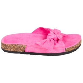 SHELOVET Velúr papucs a platformon rózsaszín SHELOVET Velúr papucs a platformon rózsaszín