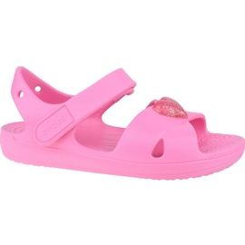 Crocs Classic Cross-Strap szandál K 206245-669 fekete rózsaszín