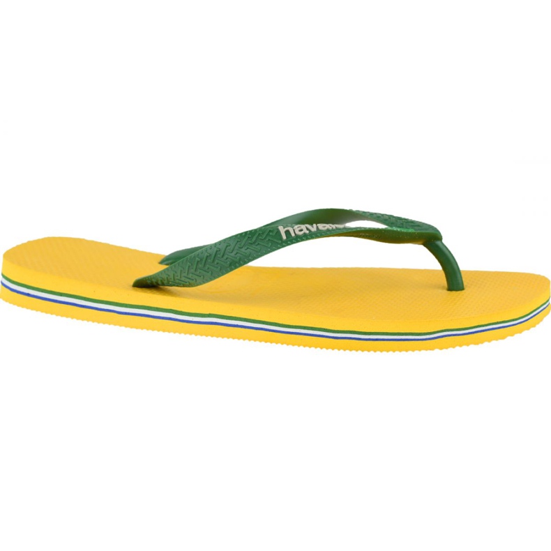 Havaianas Brasil Logo M 4110850-1652 papucs zöld sárga