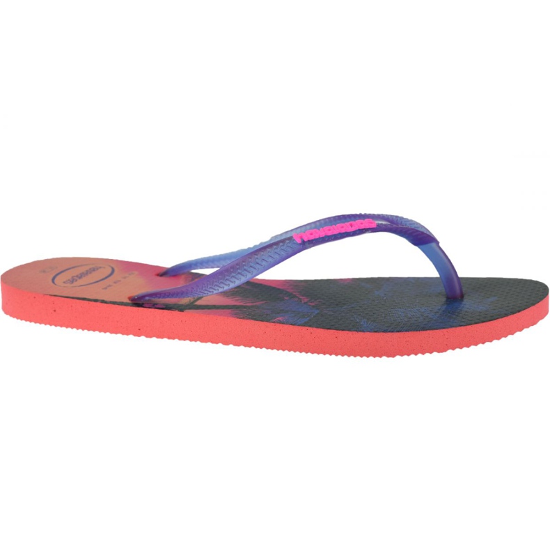 Havaianas Slim Paisage 4132614-6024 papucs sötétkék rózsaszín