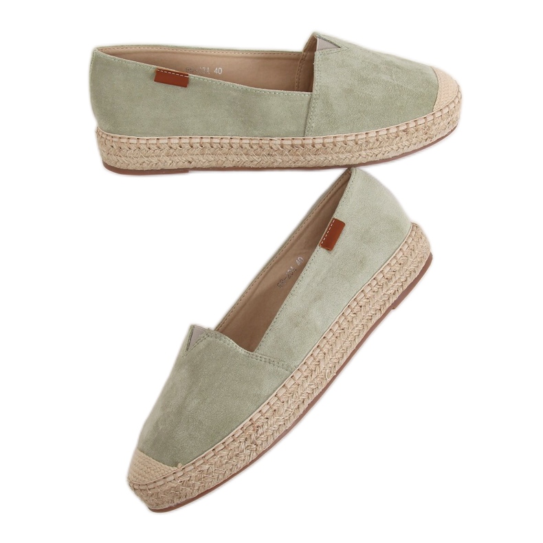Klasszikus zöld espadrilles 99-23A Green