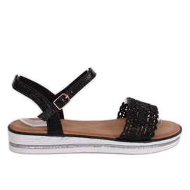 Fekete szandál nőknek 35-197 Fekete