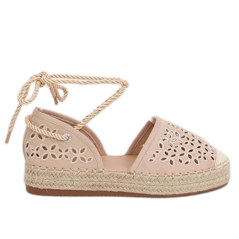Espadrilles bokával bézs G1573 Bézs
