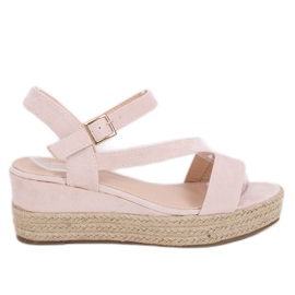Bézs színű szandál espadrilles 680-38 Nude