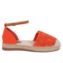 Espadrilles vágott narancs 3035 narancs narancssárga