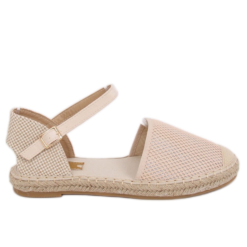 Bézs espadrilles nőknek MB-64119 Bézs