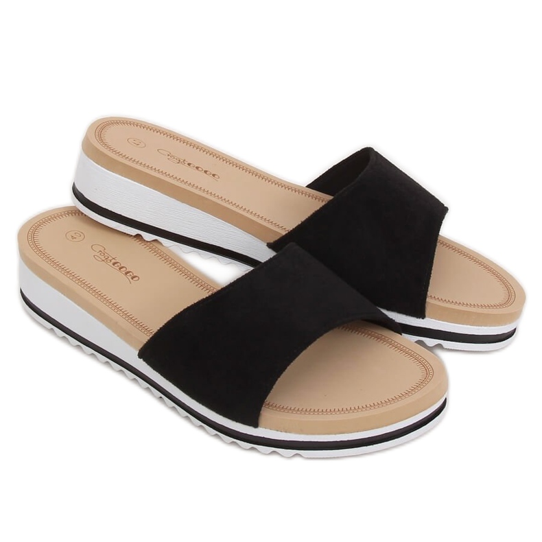 Fekete női fekete papucs G-5036 Black